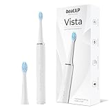 beatXP Vista Sonic Electric Toothbrush for Adults with 2 Brush Heads 5 Cleaning Modes Rechargeable Electric Toothbrush 30000 strokesmin with Long Battery Life White