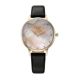 Titan Raga Showstopper Quartz Analog Mother of Pearl Dial Leather Strap Watch for Women95274WL02