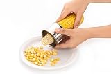 Clazkit Corn Cutter Unbreakable Corn Cob Stripping Kernels Remover Stainless Steel Blades and Hand Protector Mini Circular Shaving Thresher Kitchen Gadgets