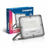 Crompton TabLight Outdoor Waterproof LED Flood Light 20W Cool Day Light Pack of 1 IP65 Rated WideBeam BIS Approved Ideal for Garage Garden Parking Commercial Use