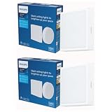 Philips 12 Watt Square Slim Surface Ceiling Light LED Downlighter for Both Normal False Ceiling Colour Cool Day Light Pack of 2