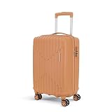 KAMILIANT by American Tourister SavvyCabin Trolley Bag Small Size 55 cms for Travel Hard Case Polypropylene PP Suitcase360 8Wheel Spinner Luggage TrolleyCombination LockOrange Pastry