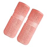 Sulfar 100 Terry Ring Spun Cotton Face Towel QuickDry Highly Absorbent 480 GSM 30 x 30 Cm Coral Pink Pack of 2