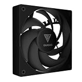 GAMDIAS Notus M11201 120mm Black PWM Fan DaisyChain PWM Sharing ClosedLoop Technology for Steady RPM on Cooler LowNoise Operation Max 1600RPM AntiVibration Pads Black