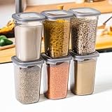 Airtight Kitchen Storage and containers Set 1200 ML Transparent Food Storage Box for Pulses Grains Cereals Snacks Dry Fruits Kitchen Accessories Items for Home3 Pcs