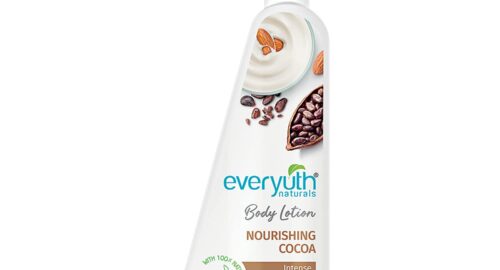 Everyuth Naturals Nourishing Cocoa Body Lotion | 48Hr Deep Moisturization | Smooth, Radiant & Healthy Skin| With 100% Natural Almond Milk & Cocoa | Deep Moisture Care For Dry Skin – 500ml Bottle