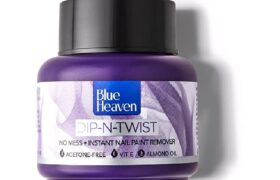 Blue Heaven Dip & Twist Nail Polish Remover, Infused with Vitamin E and Almond Oil, Acetone Free, Gentle Nail paint Remover, 40ml