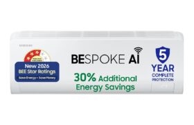 Samsung 1 Ton 3 Star,New Star rated Bespoke AI Inverter Smart Split AC (WiFi, Energy Saving, Voice Control, Powerful Cooling, Copper, Digital Inverter, 4 Way swing, white, AR50H12D1LHNNA)