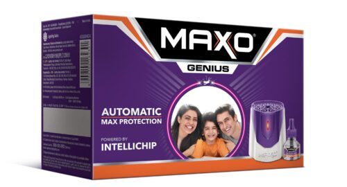 Maxo Genius Liquid Vaporizer Combo (Machine + 1 Refill Liquid 45ml)|India’s 1st Automatic Machine with INTELLICHIP Feature|Maximum Protection Against Dengue,Malaria Causing Mosquitoes -2X Protection