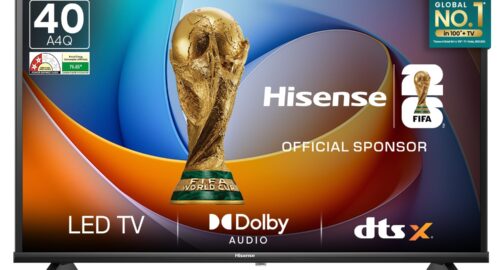 Hisense 100 cm (40 Inches) FHD Smart TV | HDR10 | 4K AI Upscaler | 20W Powerful Speakers, DTS Virtual: X | AI Sports Mode | Voice Remote | VIDAA OS | 40A4Q (Black)