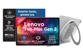 Lenovo Tab Plus Gen 2 with JBL 9-Unit Speaker System | WiFi only | 12.1″ 2.5K Display, 800nits Peak Brightness |8GB RAM + 128GB ROM (Expandable Upto 2TB)| MediaTek Dimensity 7400| 10200mAh | White