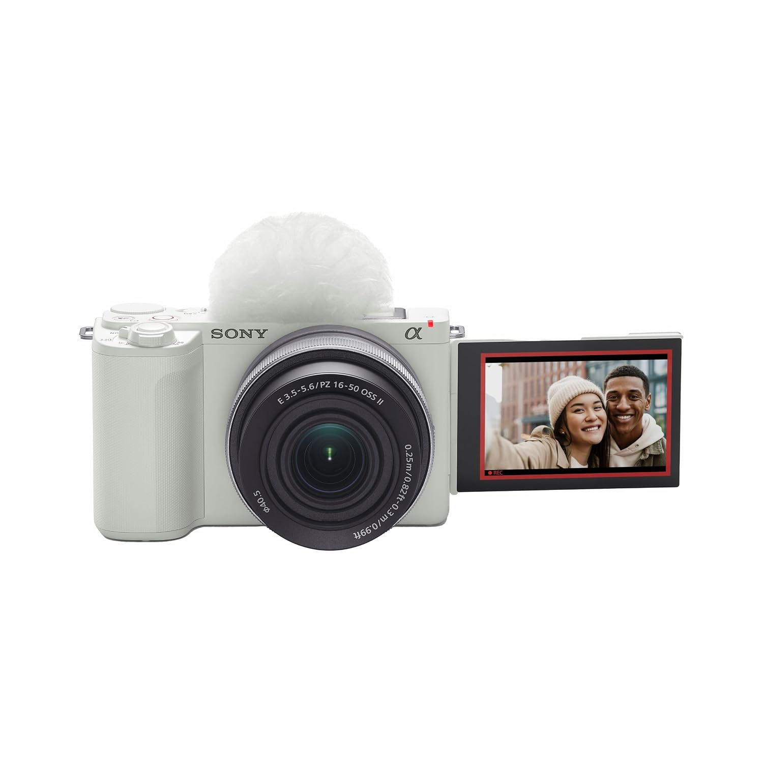 Sony Alpha ZV-E10M2K 26 MP Interchangeable Lens Mirrorless Vlog Camera for Creators (16-50mm Power Zoom Lens) | APS-C Sensor | 4K 60p with 10bit 4:2:2 Recording – (White)