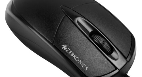 ZEBRONICS Byte Wired Optical Mouse with 3 Buttons, High Precision, 1000 DPI, Works on Most Surfaces, Plug & Play, USB Interface, 1.3m Cable Length