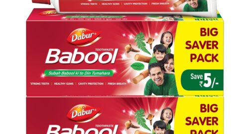 Dabur Babool Ayurvedic Toothpaste -700g (350g x 2) | For Strong Teeth & Healthy Gums | Helps in Cavity Protection, Fresh Breathe | All Round Protection